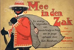 Illustratie van een vader die tijdens het optreden in de zak werd gestopt