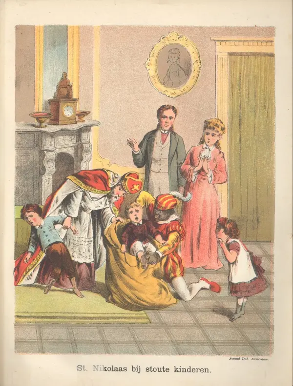 Historische illustratie bij de zaak over Sinterklaas-Verhuur
